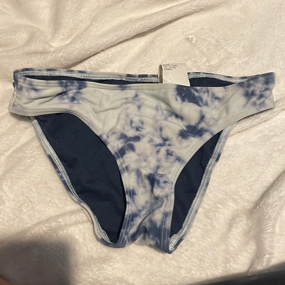 Blue tie die bikini bottom